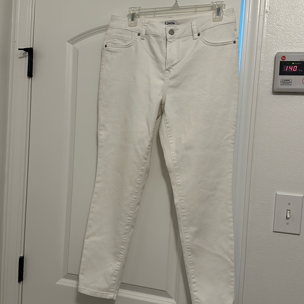 Size 10 crop white jeans